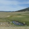 wetland restoration plug and pond structure recently built 